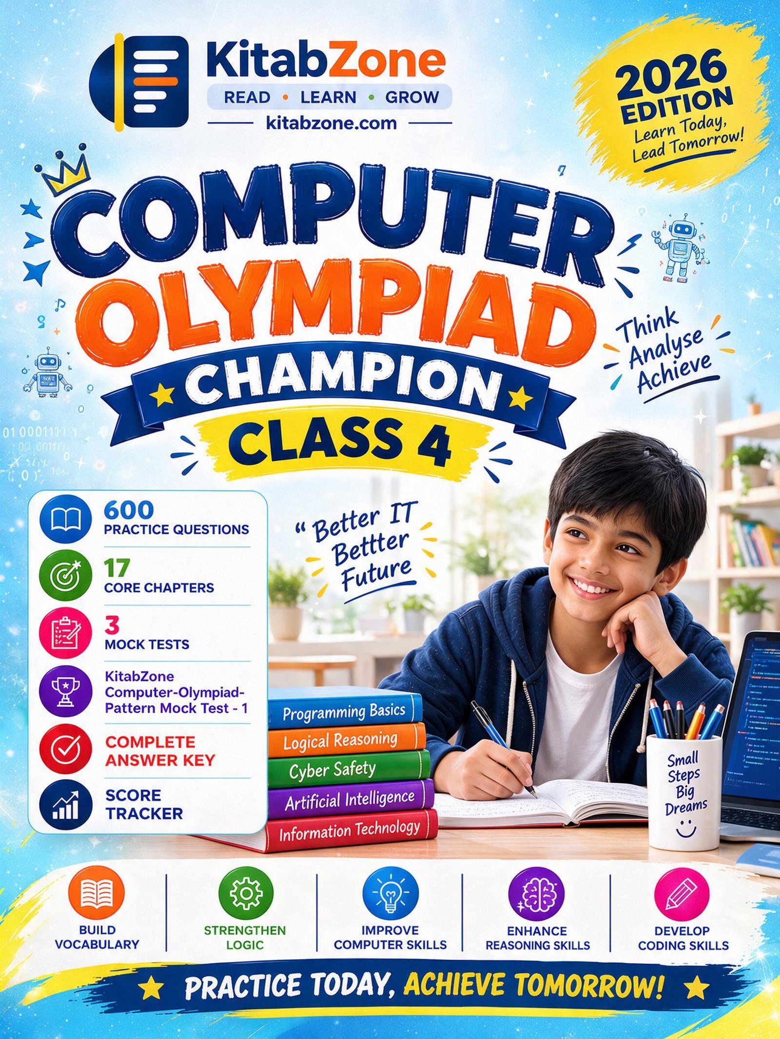 Cover of Class 4 Computer Olympiad Champion 2026